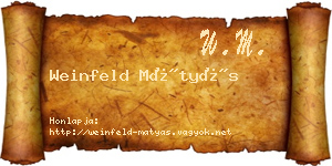 Weinfeld Mátyás névjegykártya